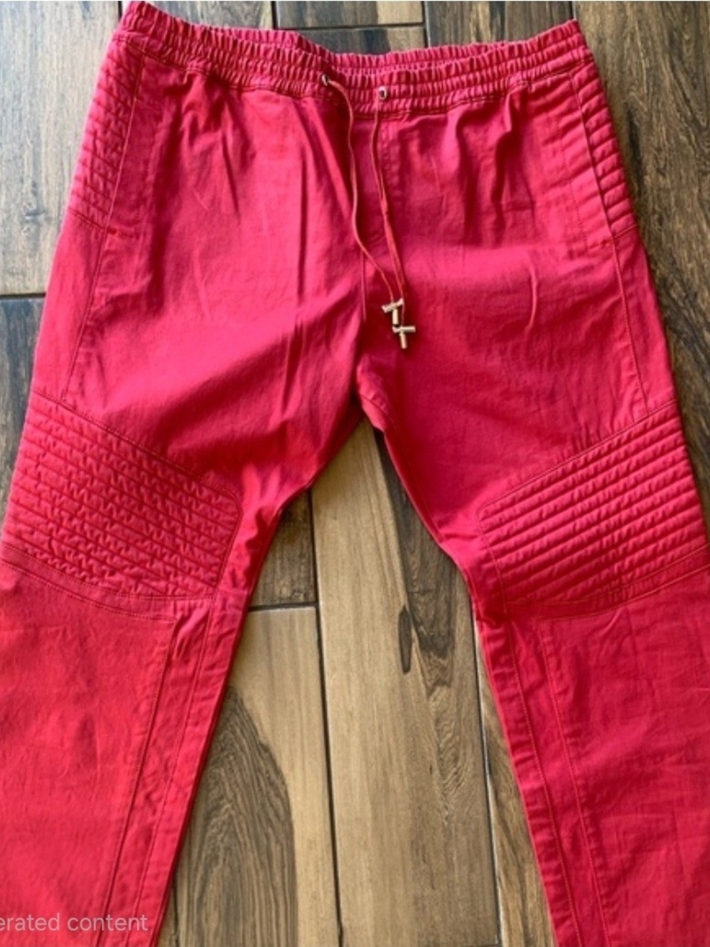 Balmain Quilted Biker Pants
